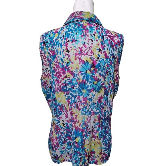 Fashion Bug Sleeveless Button Up Blouse Vintage Lightweight Women's Size Large - Picture 5 of 10